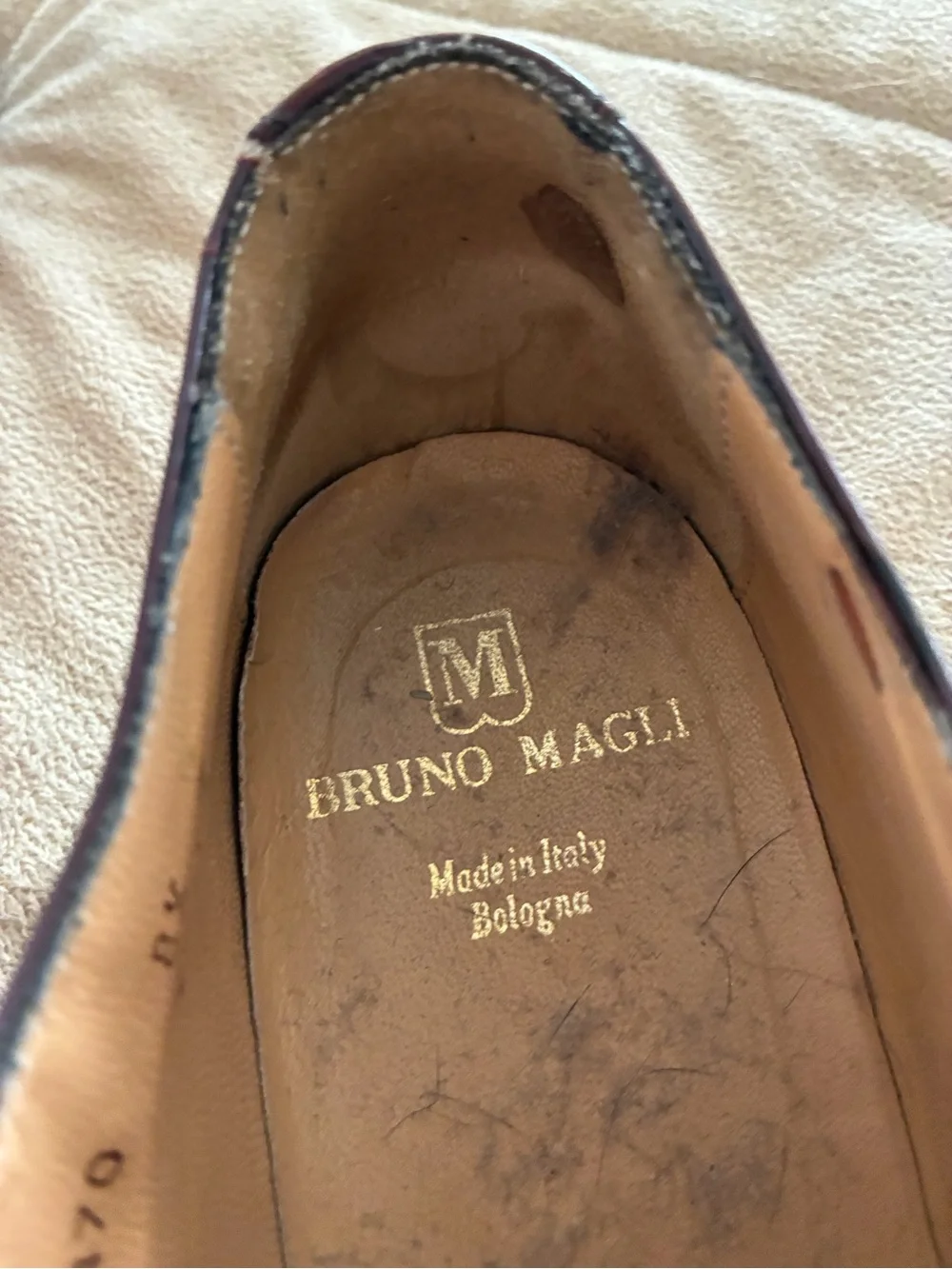 Bruno Magli Black Wingtip Leather Oxfords